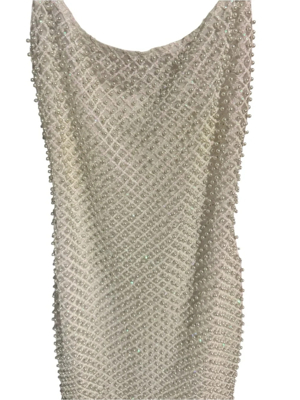 Oh Polly Drop a Glint White Embellished Mini Dress - Picture 4 of 6